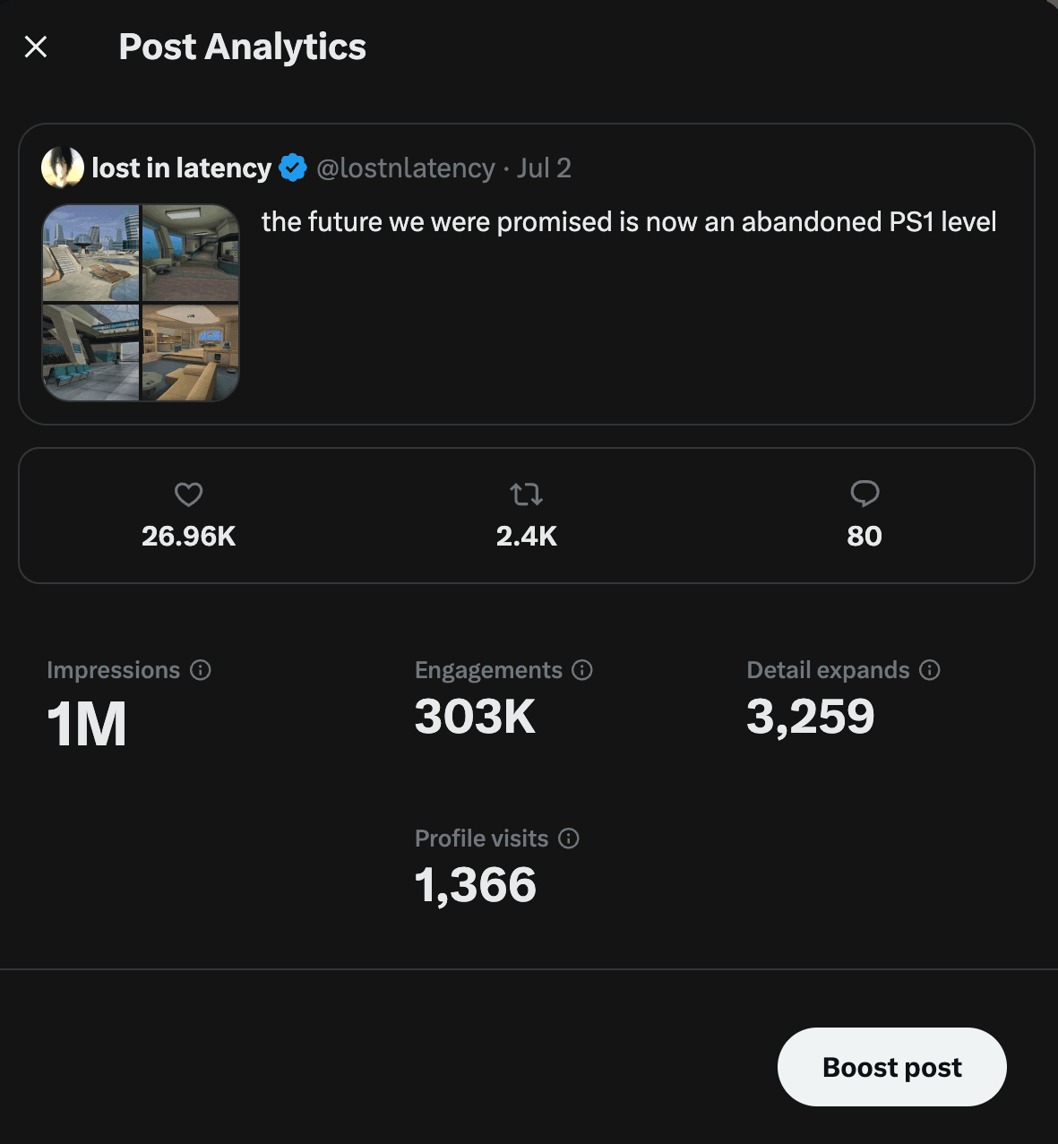 1M views.